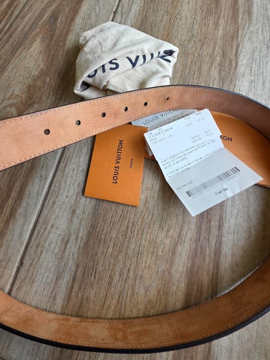 Louis Vuitton Epi Black Leather Belt Eur. 80 US 32 Receipt main image 5
